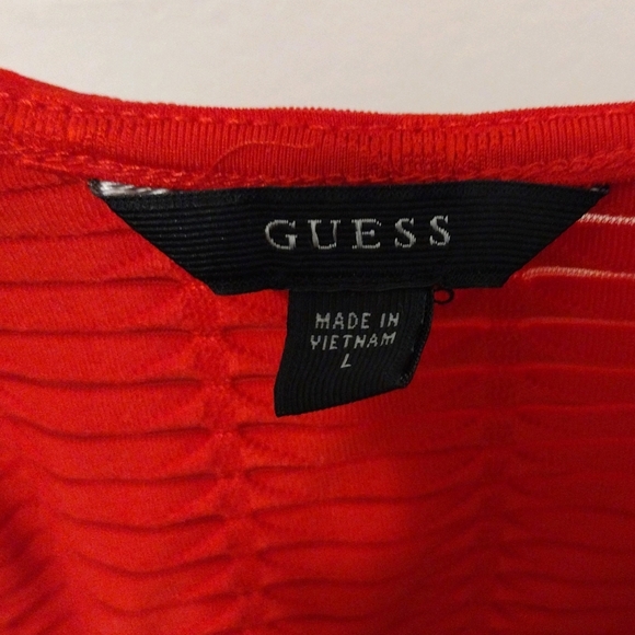 Guess - Red Lover Quarrels Stitch Short Sleeve Top - Picture 12 of 14